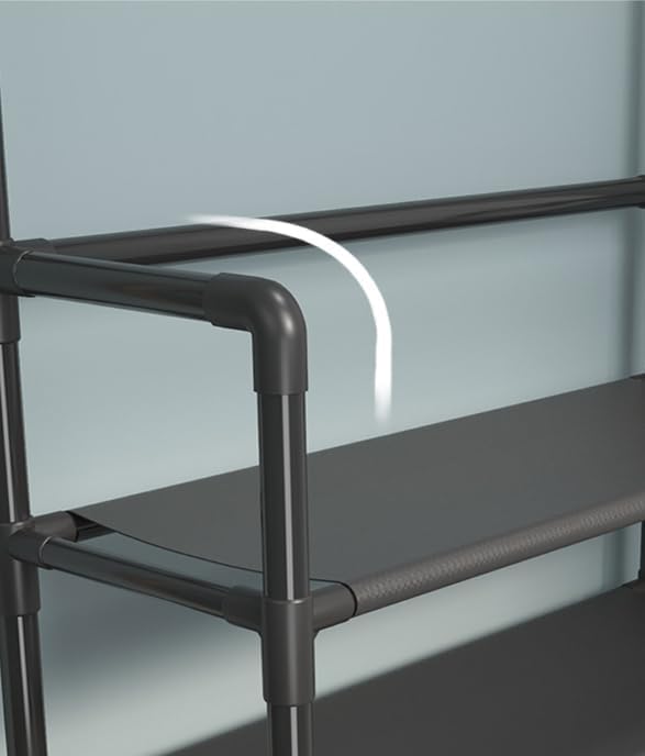 5-Tier Shoe Rack with 8 Hooks – All-in-One Entryway Organizer