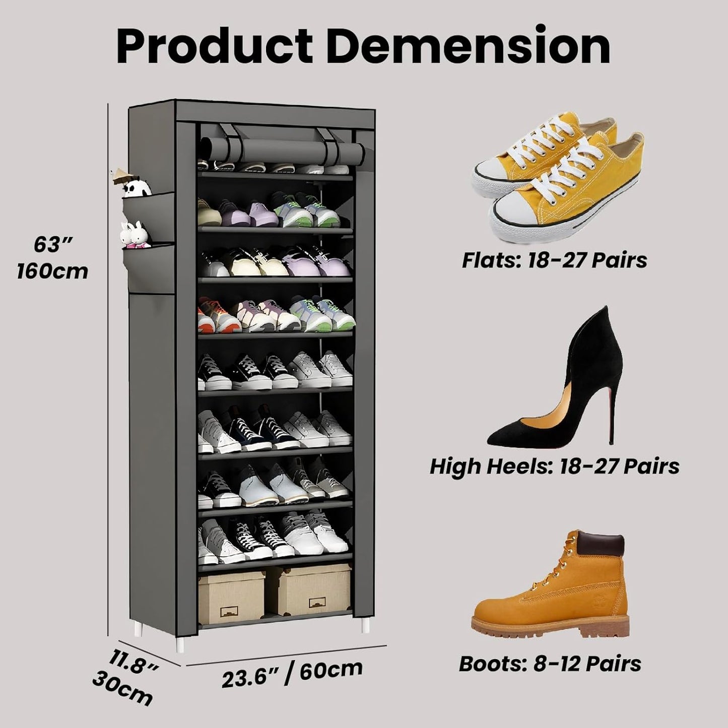 Massive 30-Pair Shoe Cabinet with Cover β Smart Storage for Modern Homes