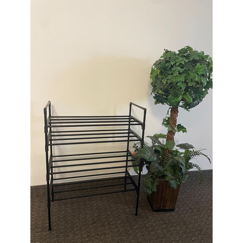 Black 4-Tier Metal Shoe Rack β Compact & Sturdy