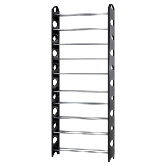 10-Tier Metal Shoe Rack – Tall & Narrow | Space-Saving Entryway Organizer