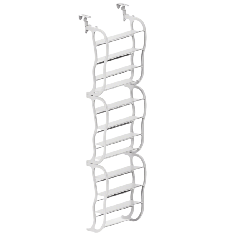 Over-the-Door Shoe Rack – 12-Tier Holds 36 Pairs | Tool-Free Setup